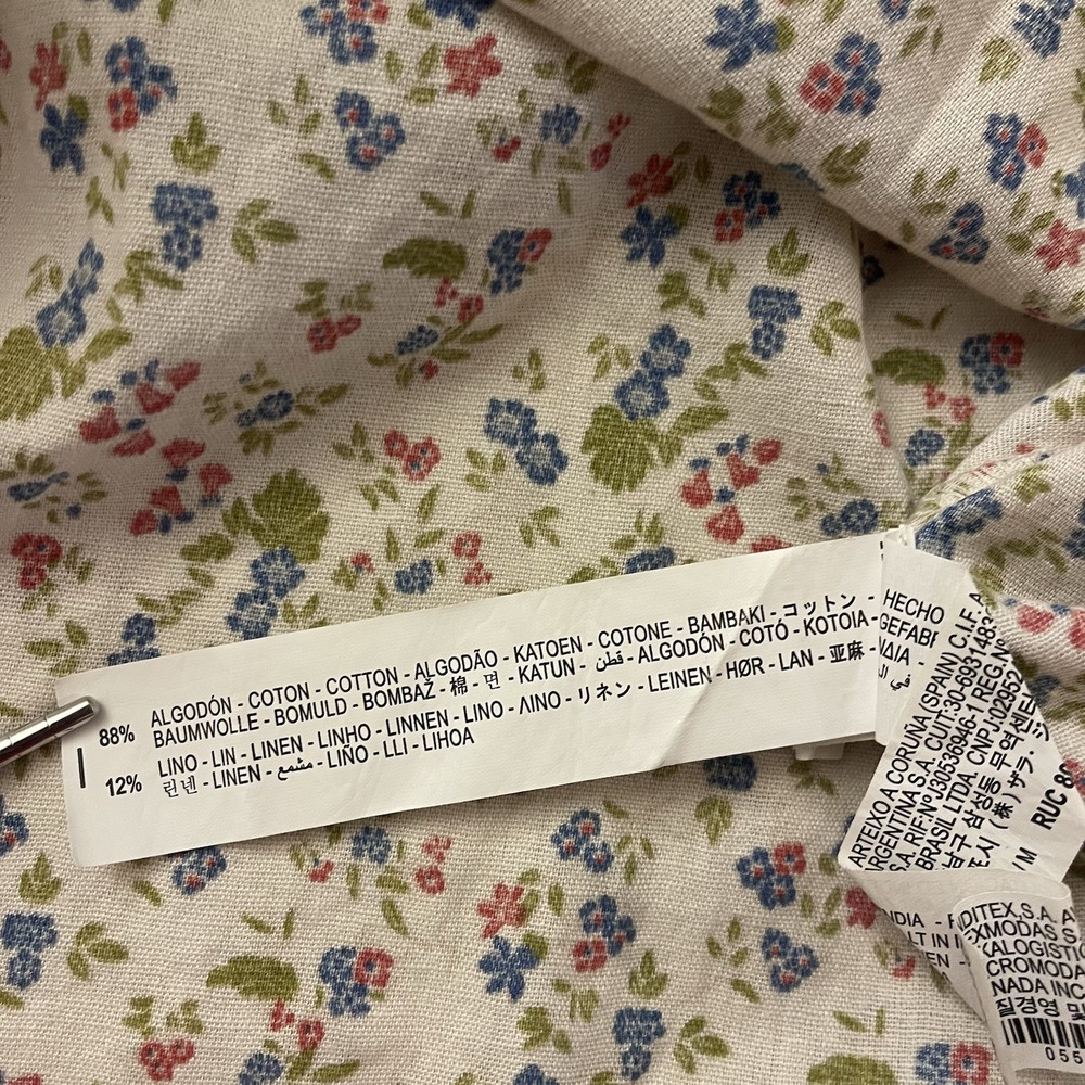 Zara Floral Midi Dress in Cream with Multi-Color Print - Picture 7 of 11
